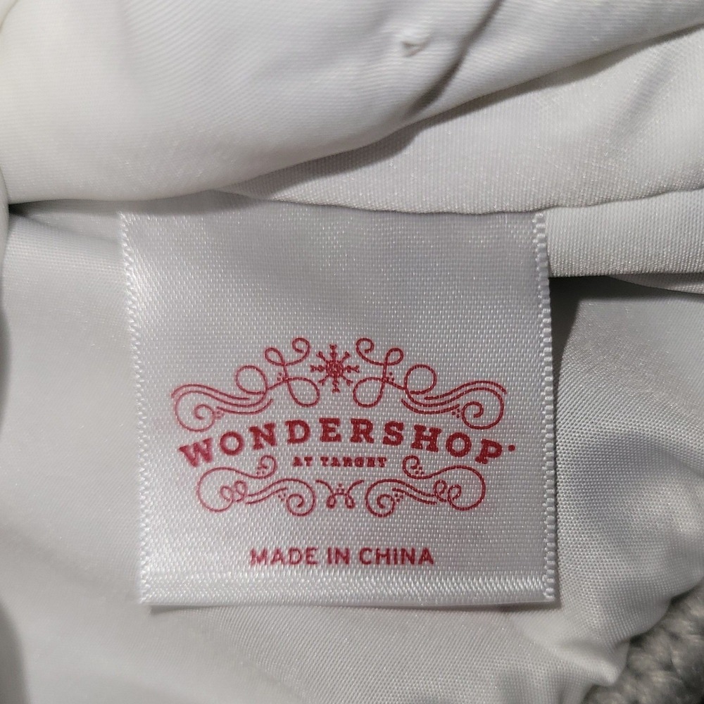Wondershop Knit Fair Isle Monogram Christmas‎ Stocking gray/white w/ initial "K" - Picture 4 of 4